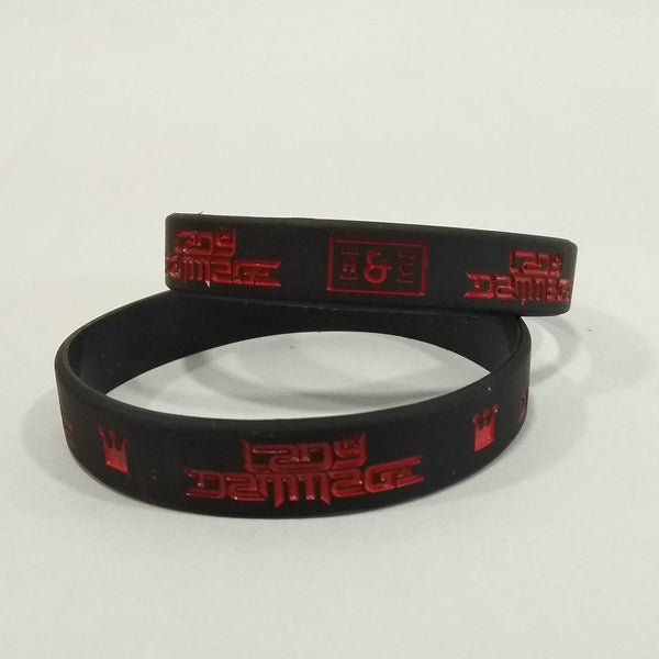 Silicone Bracelet · Lady Dammage Black/Red